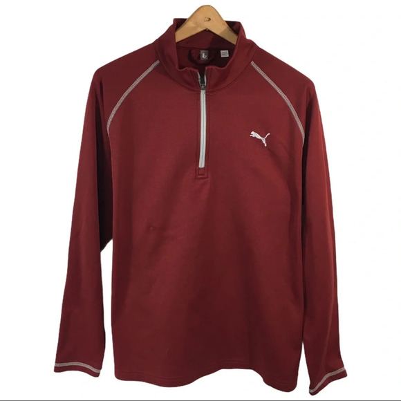 B7 Mens Puma Half Zip Pullover Athletic Performance Track Jacket L - Picture 3 of 6